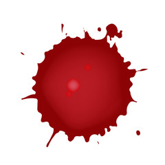 Plakat Realistic blood splatters. Red ink splatters