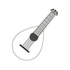 lute contour black white