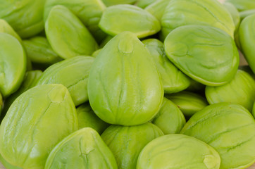 close up of Parkia speciosa beans food background