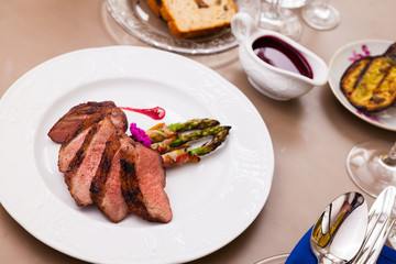 Grilled duck breast