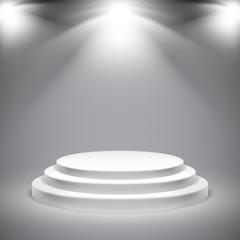 Obraz premium Round White Podium