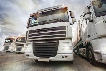 Obraz na płótnie Canvas plain truck fleet