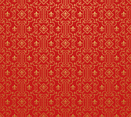 Chinese red pattern. Abstract geometric background. Chinese background pattern.
