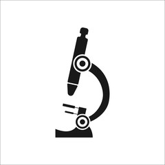 Microscope sign simple icon on background