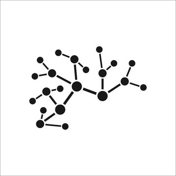 Molecule model sign simple icon on background