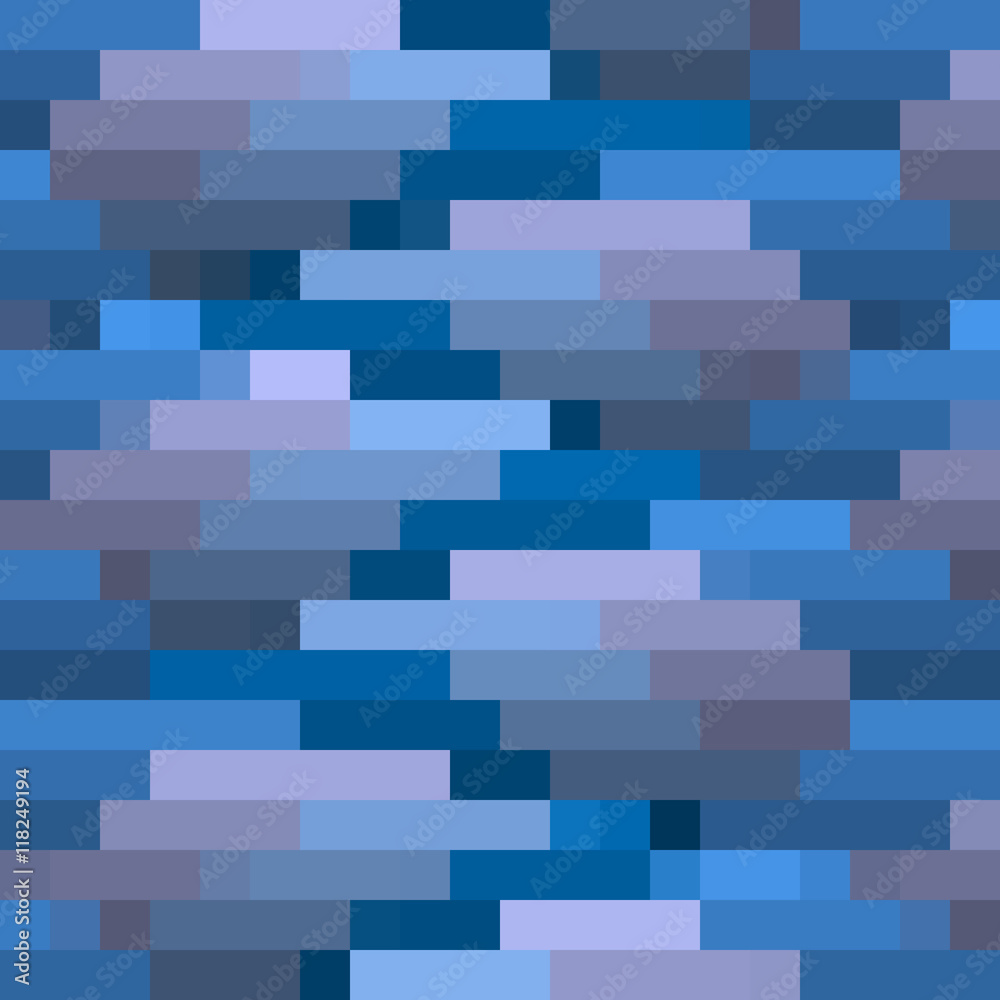 Wall mural abstract blue background in pixel style for design