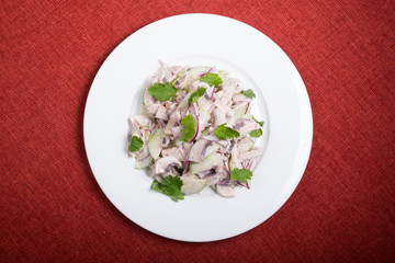 Mixed mushroom and vegetables salad