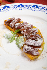 Baked pumpkin with figs