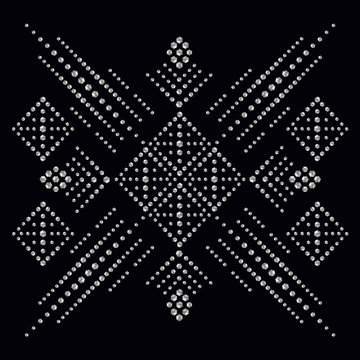 Rhinestone applique print for textile clothes in fashion luxury