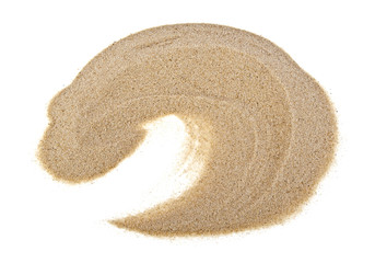 Pile of sand isolated on a white background