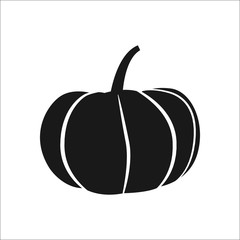 Pumpkin sign simple icon on background