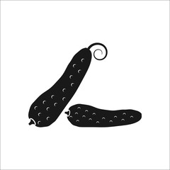 Cucumber sign simple icon on background
