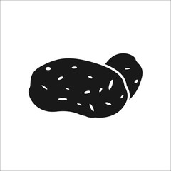 Potatoes sign simple icon on background