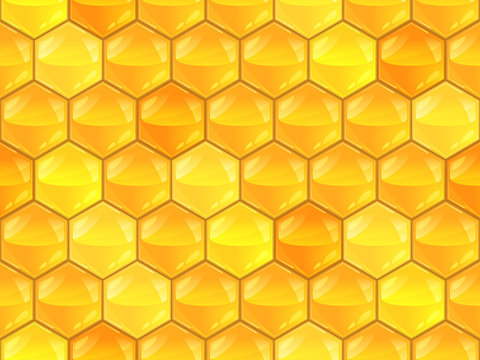 Seamless honeycomb background.