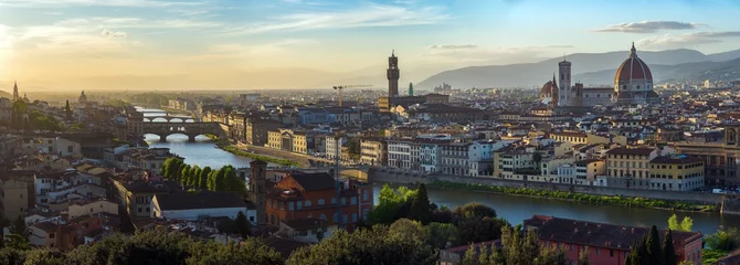 Foto op Canvas View of Florence after sunset from Piazzale Michelangelo © shirophoto