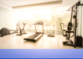 yoga mat with gym background