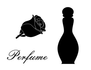 rose and perfume black