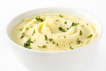 Mashed potato isolated on white background

