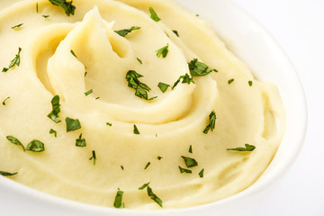 Mashed potato isolated on white background

