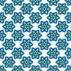 Seamless background with abstract ethnic pattern.