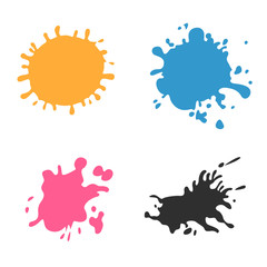 colored stains of paint.Vector set