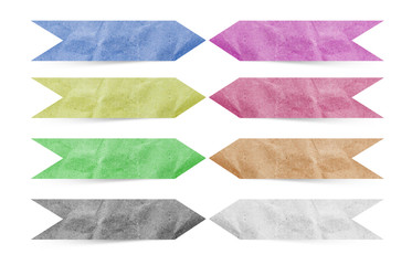 Obraz premium recycled paper stick on white background