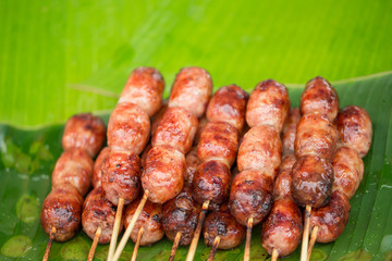 Isaan pork meat sausage recipe