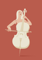 Woman playing cello © LaInspiratriz