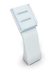 Display for catalogs or magazines isolated on white background.