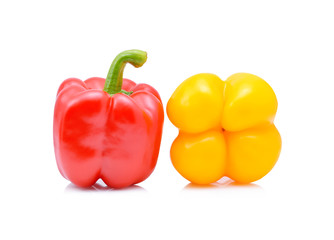 Fresh sweet pepper isolated on white background