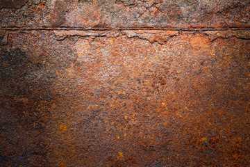 Rusty metal texture or rusty metal background. Grunge retro vintage of rusty metal plate for design with copy space for text or image.