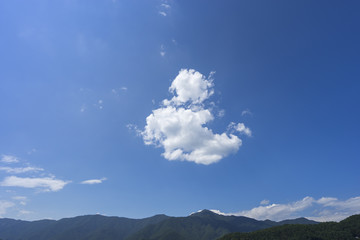 White clouds on blue sky 1