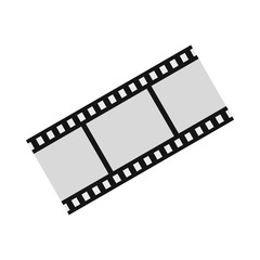 Fototapeta premium Film strip icon in flat style on a white background