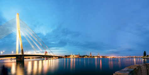 Vansu Bridge In Riga, Latvia. Shroud Bridge. Cable-Stayed Bridge
