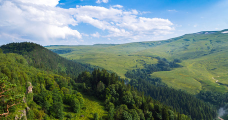 Valley plateau Lago Naki in Adygea