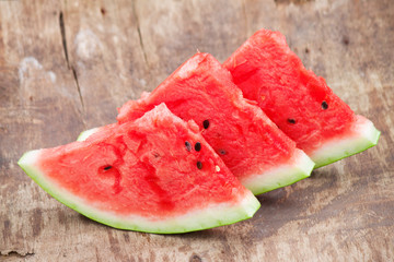 Slices of fresh ripe watermelon