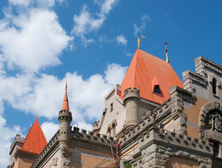 Fototapeta premium top part of Palace of Princess Gagarina, Crimea