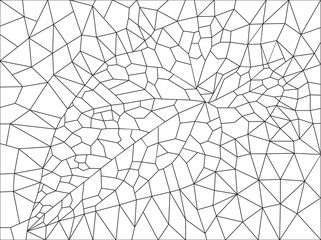 Poligon background with leaf for coloring