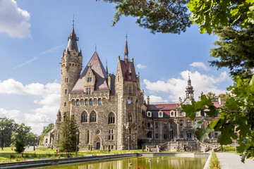 View on Moszna Castle - Poland, Europe.