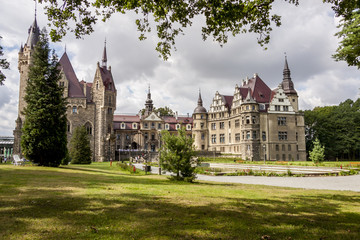 Obraz premium View on Moszna Castle - Poland, Europe.