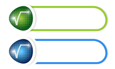 Vector button for your text and radix symbol