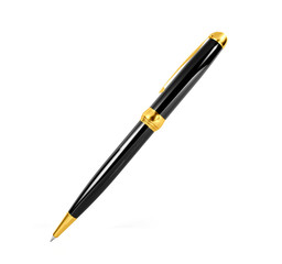 Naklejka premium Black pen isolated on white background