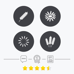 Agricultural icons. Gluten free symbols.