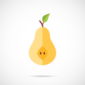 Vector pear slice icon
