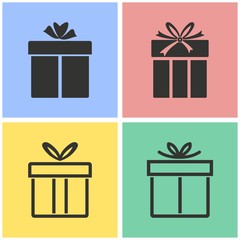 Gift Box icon set.