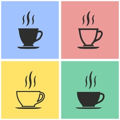 Coffee cup icon set.