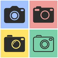 Photo icon set.