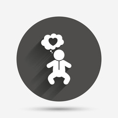 Baby infant sign icon. Toddler boy symbol.
