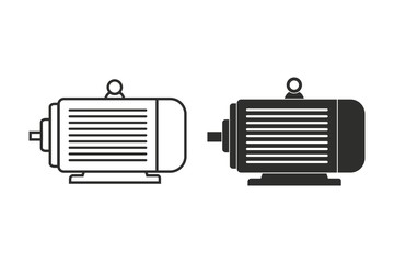 Electric motor - vector icon.