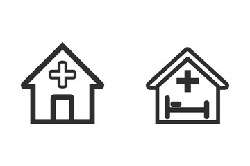 Hospital - vector icon.